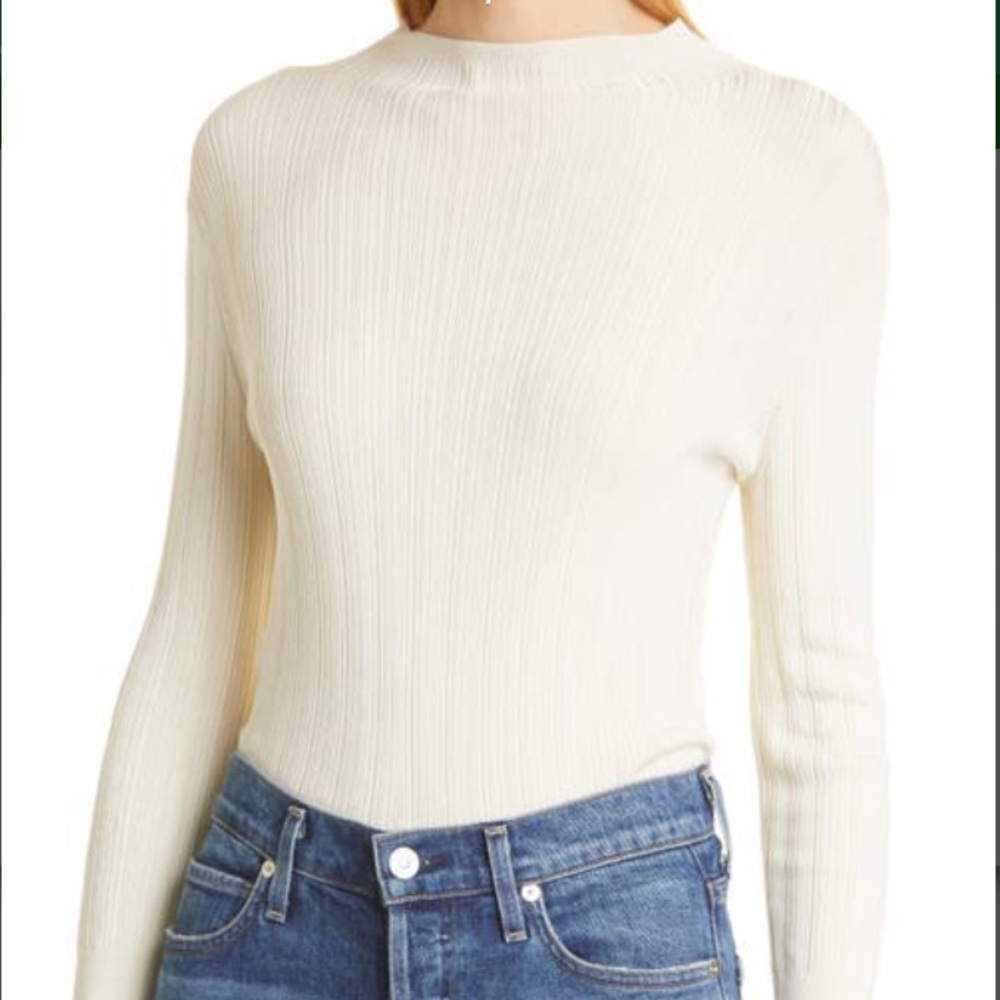 Rag & Bone Ivory Dawson Mock Neck Sweater